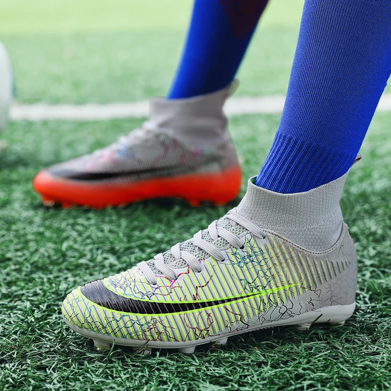 

Unisex Soccer Shoes for Teenager TF/FG Athletic Shoe Cleats Football Man Soccer Professional Training Grass Kids Football Boots
