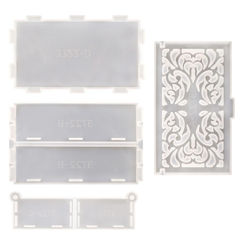

E0BF Storage Box Epoxy Resin Mold Jewelry Holder for CASE Silicone Mould DIY Crafts Home Decorations Casting Tools