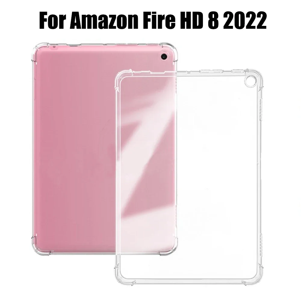 

Для Fire HD 8 2022 чехол мягкий прозрачный чехол из ТПУ Capa Coque для Fire HD 8 2022 8,0 дюймов защитный чехол для планшета