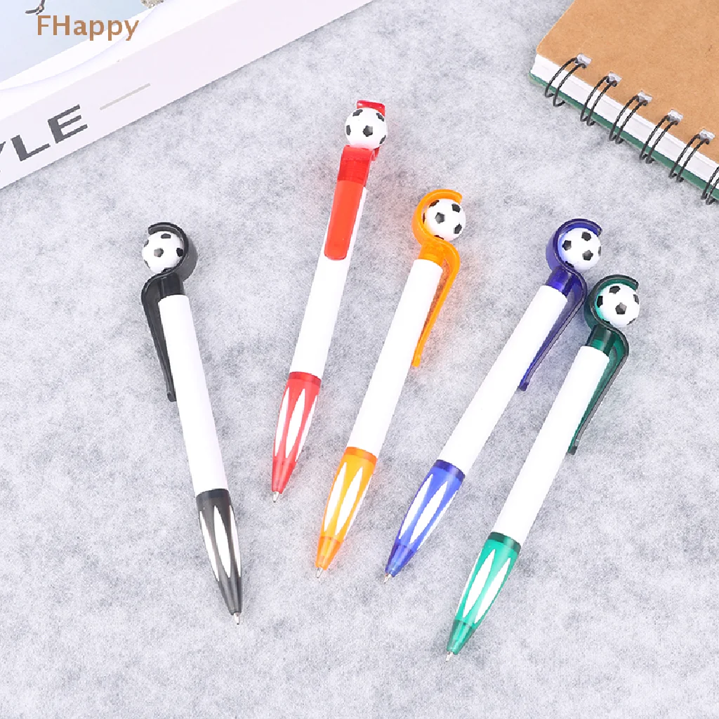 

1/5Pcs 1.0mm Funny Football Writing Pen Retractable Ballpoint Pens Decorative Non-slip Grip Black-Ink Write Smoothly for Kid