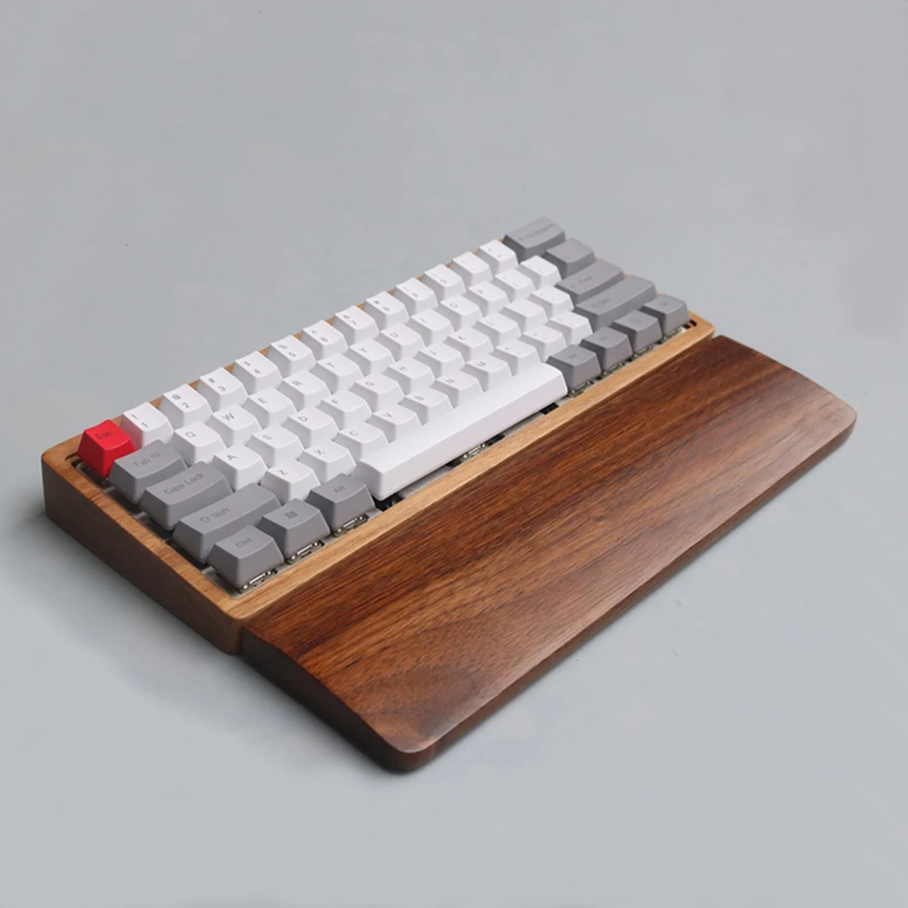 

DIY GH60 Mechanical Gaming Keyboard Use Wood Case Yellow Rosewood Walnut Wood Keyboard Base Cover Keyboard Kits