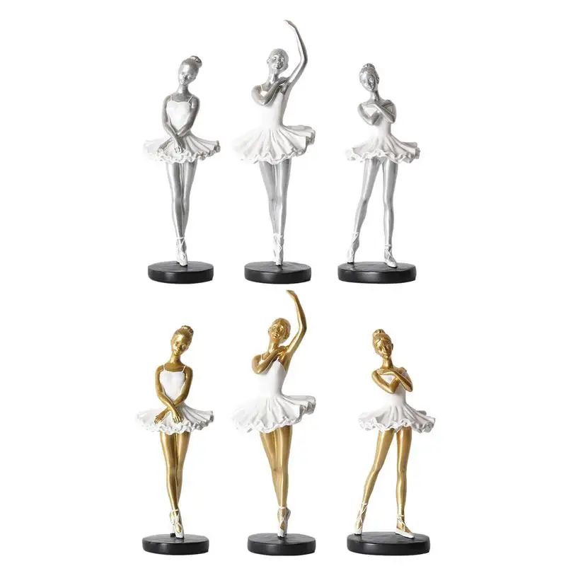 

Ballerina Statue Resin Ballet Dance Girl Statues Creative Dancer Lass Figurines For Interior Home Bedroom Desktop Decor Items