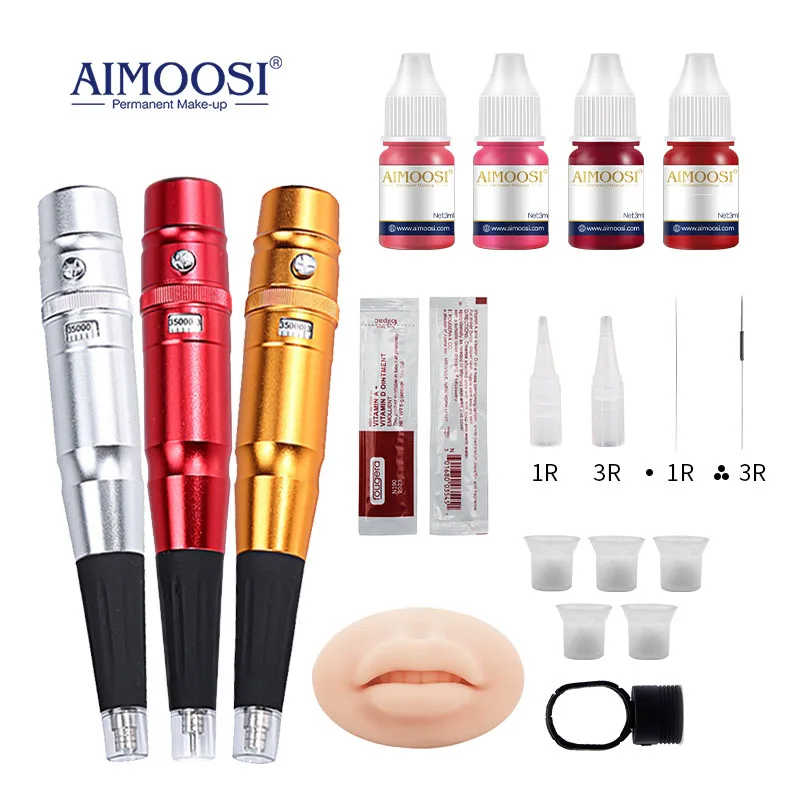 

Aimoosi Tattoo Equipment Set Permanent Makeup Eyebrow Lip Universal Body Art Supplies Suitable For Beginners tattoo machine set