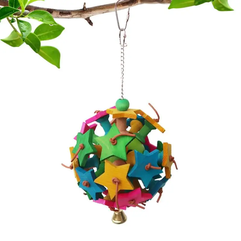 

Parrot Cage Bite Toys Wood Bite Cage Bird Parrot Toys Wooden Parrot Cage Bite Toys Bird Cage Accessories For Medium Conures