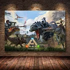 Ark: выживание, постер, популярная новая игра 2018, фотообои на холсте, декор гостиной, 24x36 дюймов