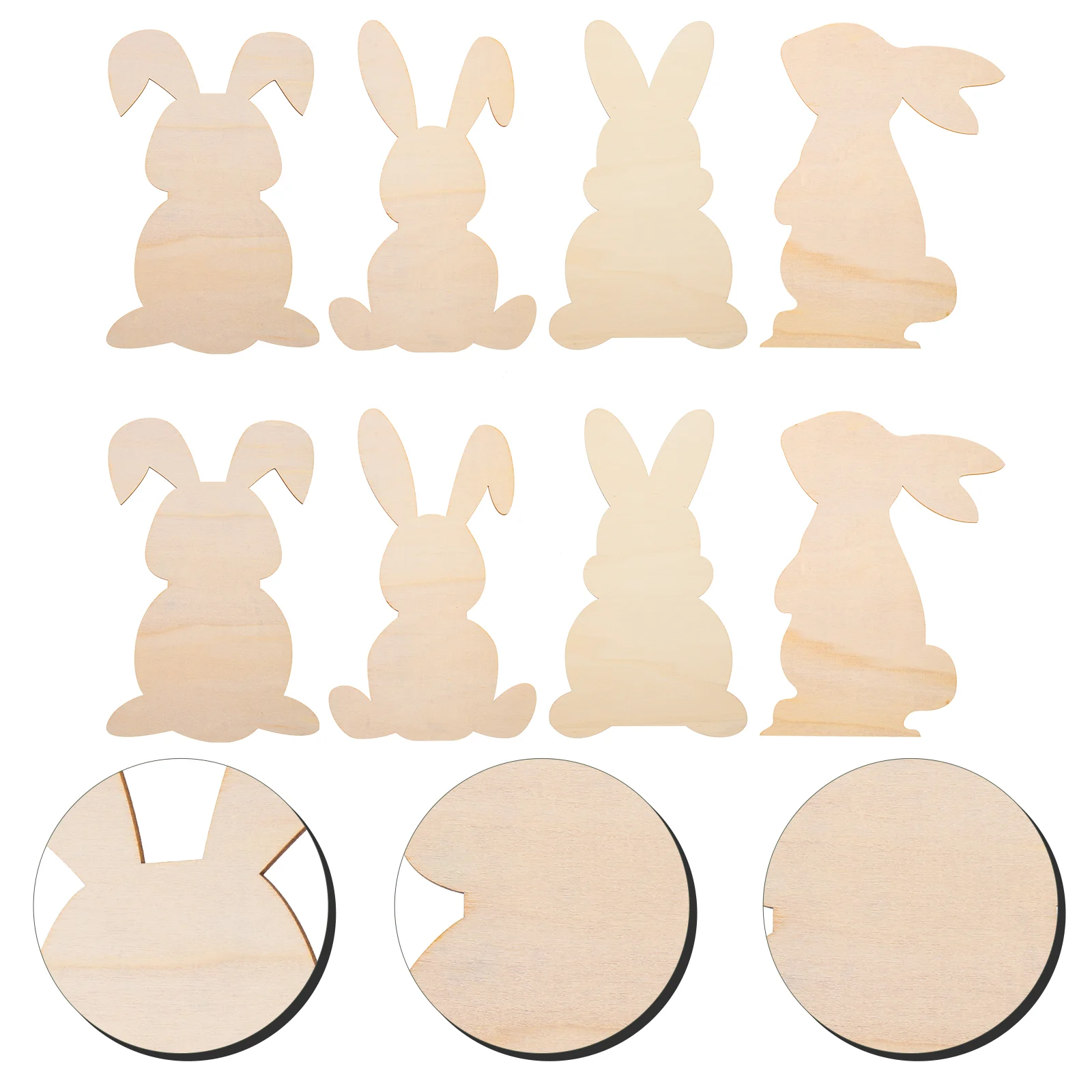

Easter Bunny Wood Wooden Cutouts Crafts Unfinished Slices Cutout Rabbit Decorations Ornaments Blank Diy Ornament Decor Hanging