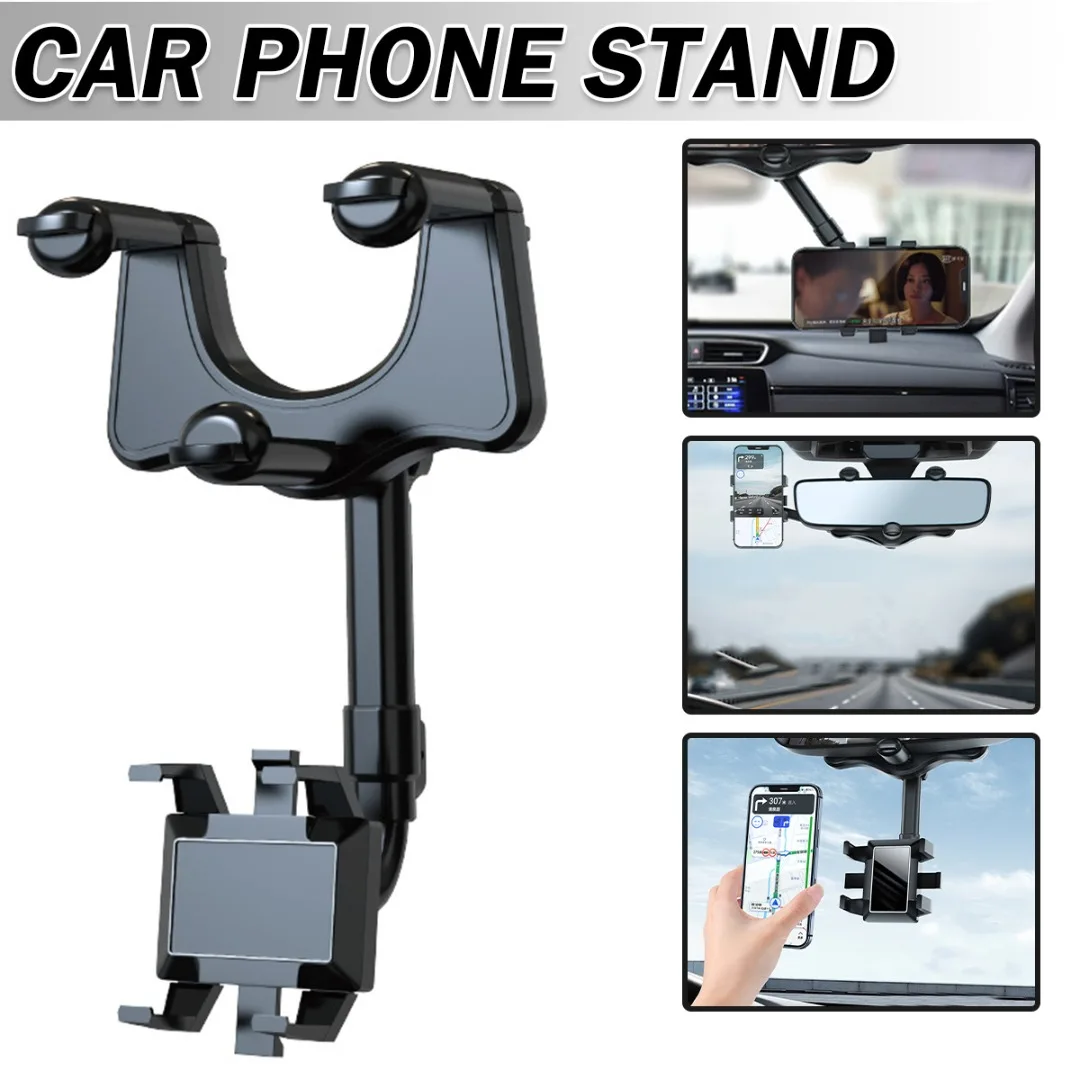 

Держатель для телефона на зеркало заднего вида автомобильное крепление мобильные телефоны выдвижные держатели вращающийся на 360 градусов ...