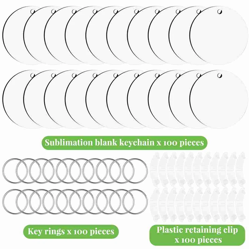 300 шт. сублимационные заготовки для ключей объемные двухсторонние термопереноса
