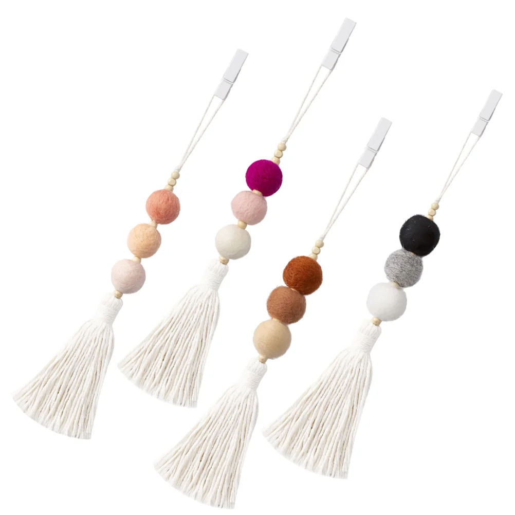 

4 Pcs Pendant Tassel Car Decoration House Accessories Home Ornament Light Decorations Hanging Charm Charms Wreath Auto