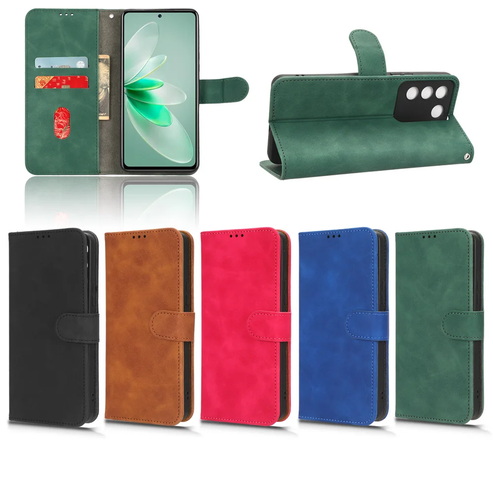 

Flip Leather Wallet Case For VIVO S16E V23 V25E X80 lite X70 S15E S12 Y02 S16 V27 X9 V25 PRO Y16 Y35 Y02S Y77 T1 5G Y22S Cover