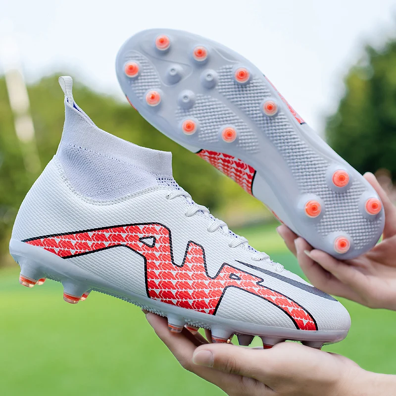 Man's Soccer Shoes Adult Kid TF/FG Outsole Non-Slip Unisex Football Cleats Outdoor Lawn Breathable Sneakers New Arrival 2022