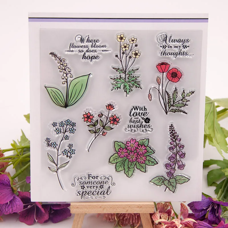 

Scrapbook Dies Arrivals Clear Stamps Rubber Stamps For Card Making Wax Silicone Silicone Stamp Flower Stamps Ink Pad