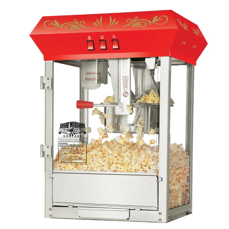 

Popcorn Countertop Foundation Popcorn Popper Machine, (8 oz, Red)