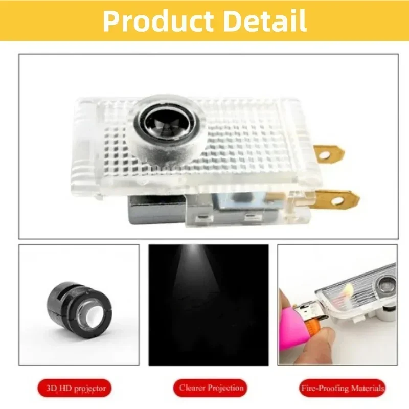 2x автомобильный дверной светильник с логотипом проекция Ghost Shadow приветственный