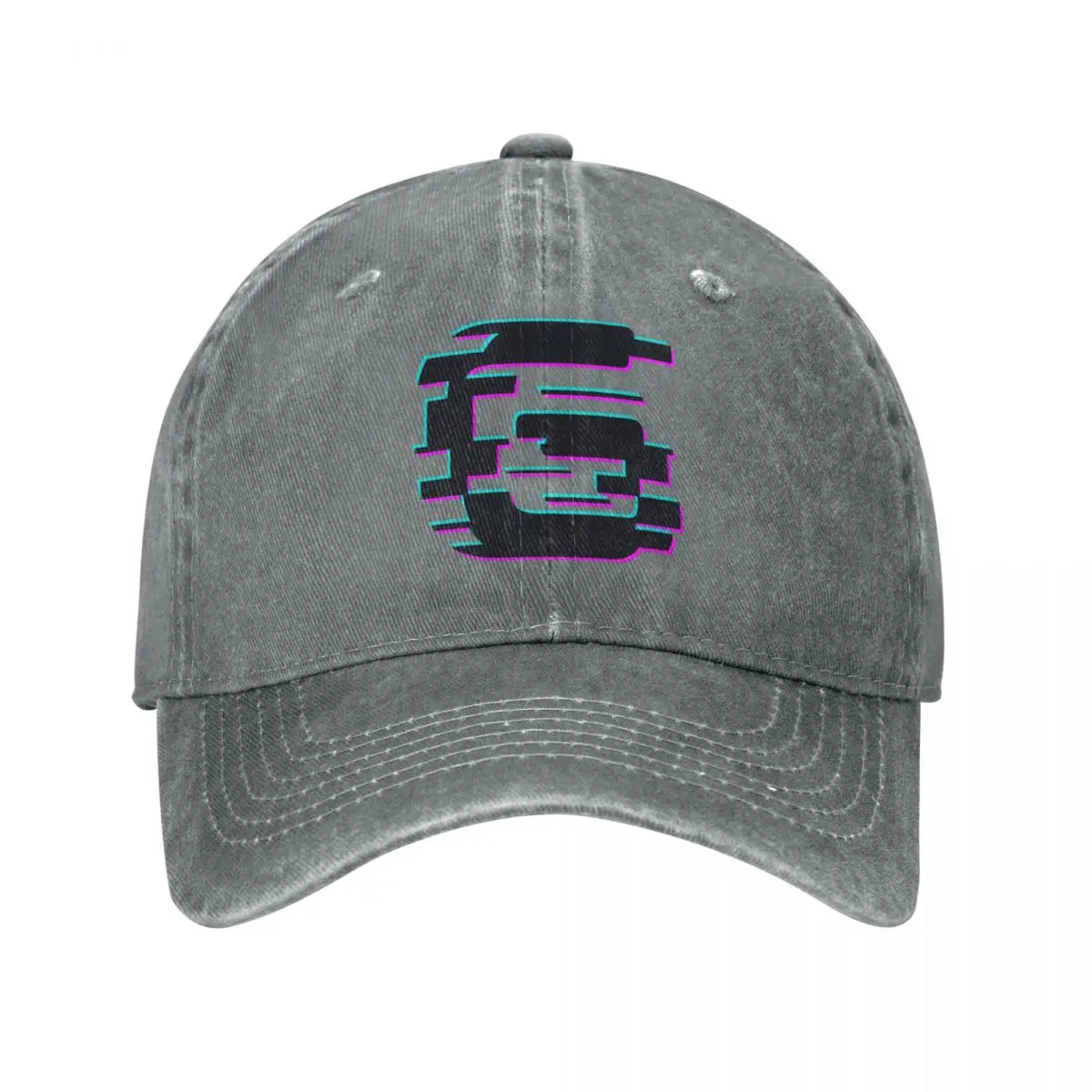 

Letter G Glitch English Alphabet Unisex Style Baseball Caps Distressed Washed Caps Hat Vintage Outdoor Activities Sun Cap