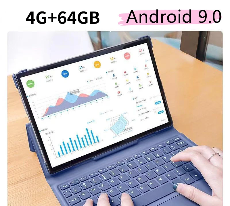 10.1 Inch Tablet Dual Sim 4G Smartphone Tablet PC WIFI Android 9.0 Octa Core 4G+64GB Tablet Dual Camera 4G Phone Wifi Tablet PC