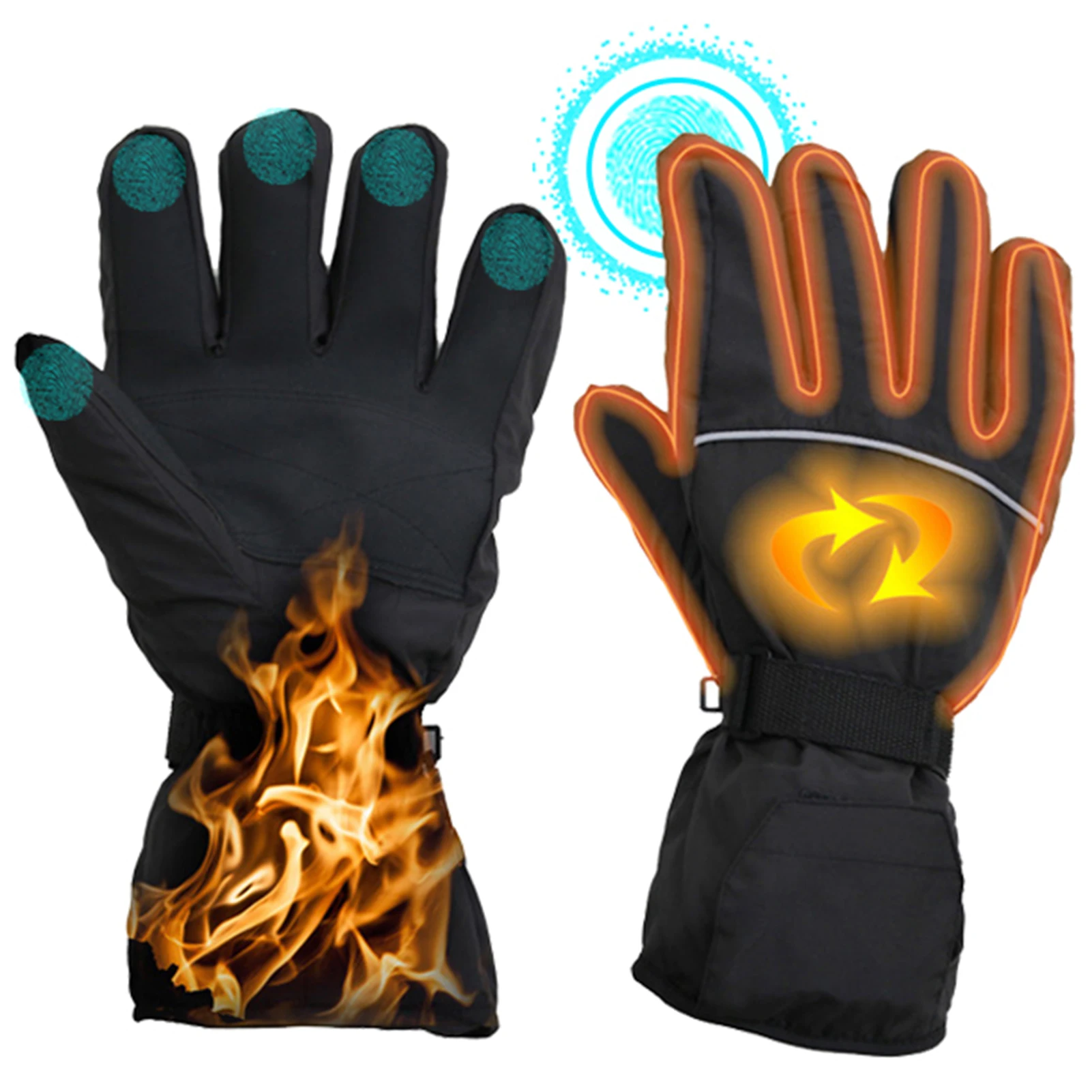 

Heated Gloves Rechargeable Electric Battery Heating Gloves Thermal Touchscreen Gloves Snowboarding Gloves For Workout Running