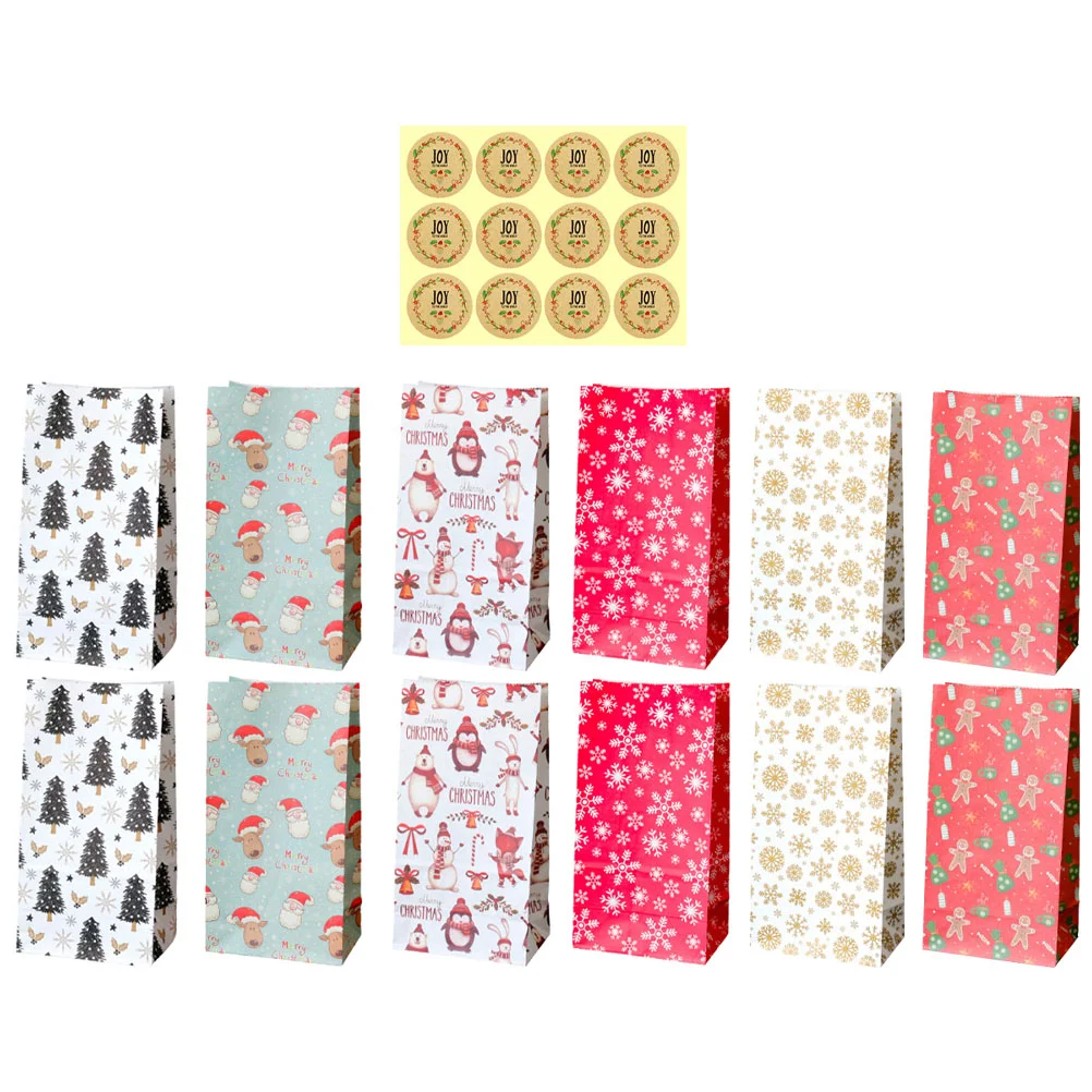 

Bagchristmas Candy Gift Paper Holiday Pouch Favor Treatparty Cookie Container Goodie Gifts Cardboard Breadsnowflake Birthday