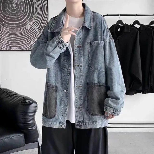 Men's Patchwork Denim Jacket Spring 