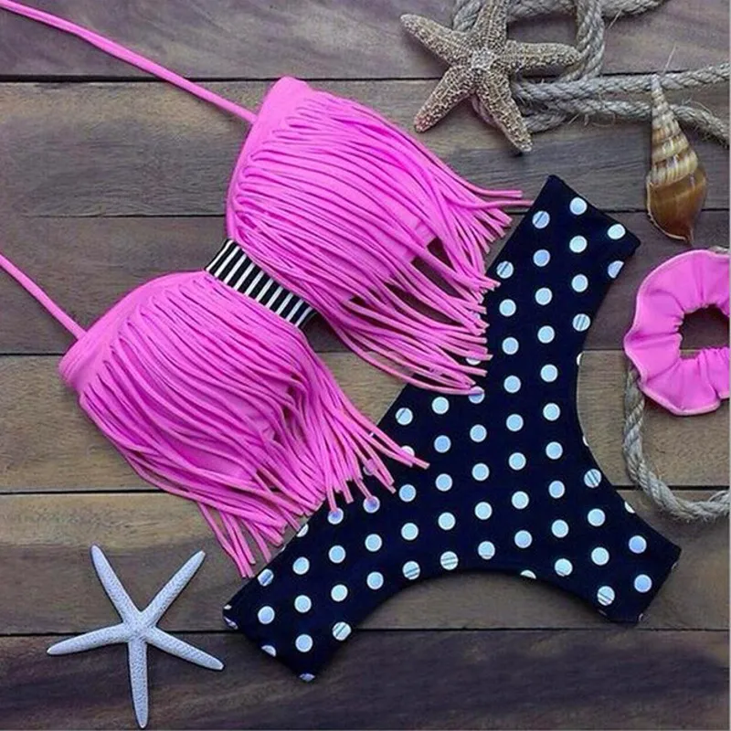 

Swimsuit Swimwear Bathing Suit Bikini Set Sexy Women Pink | Blue Black White Trousers with Flower Low Waist Bikini-| Boyshort
