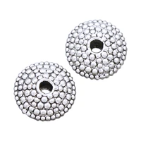 dots curved abacus flat beads metal 11 3x11 3mm 12pcs zinc alloy spacers jewelry findings l602