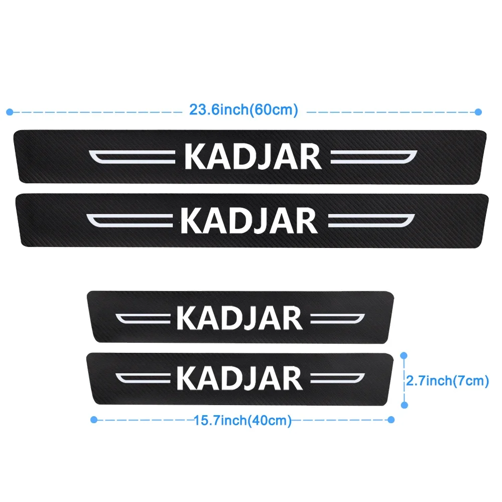 Защитная накладка на порог автомобиля для Renault KADJAR значок из углеродного волокна