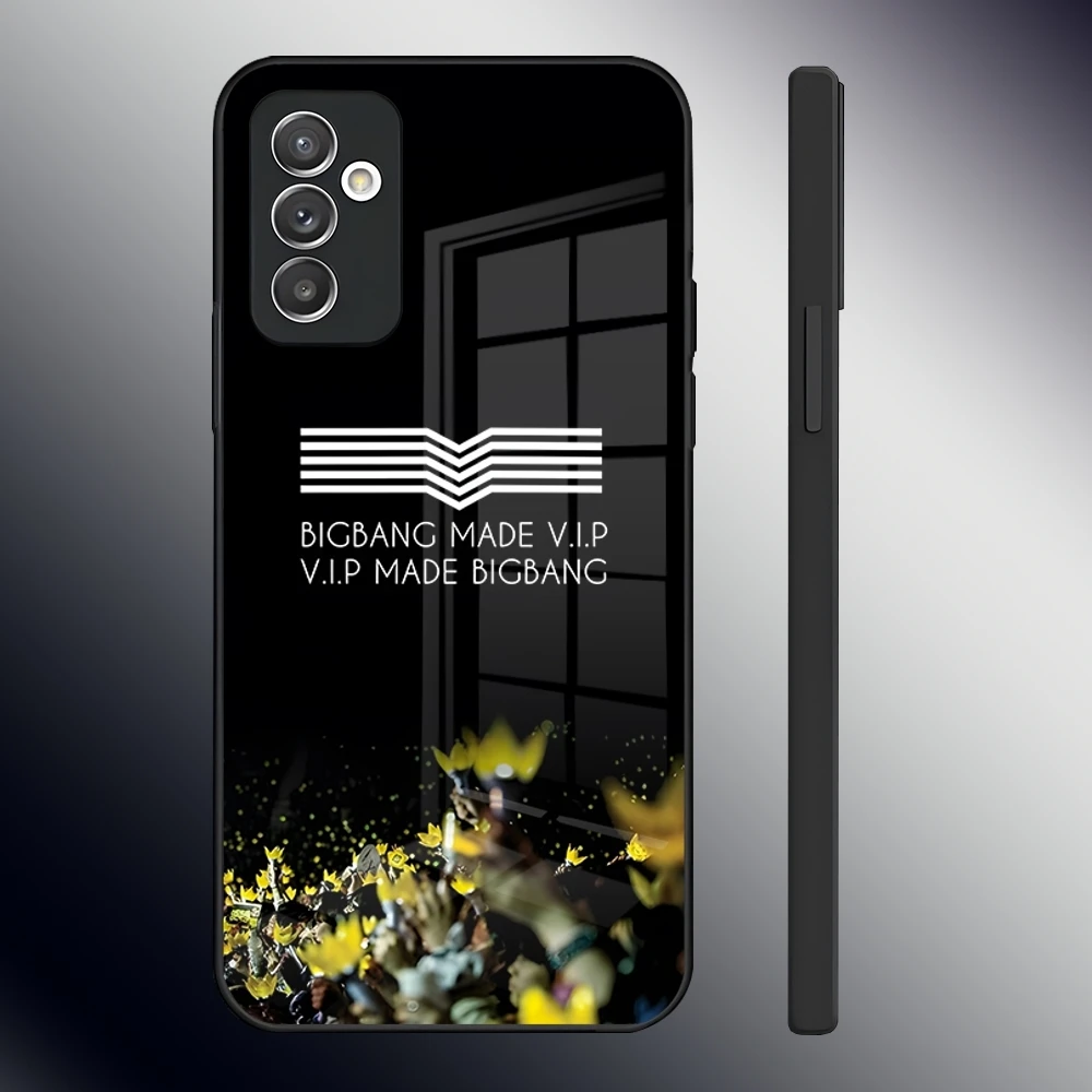 Чехол для телефона B-BIGBANGs Samsung S24 Ultra S23 S22 S20 Fe S21 Plus A54 A34 A24 A53 A13 A16 стеклянная задняя