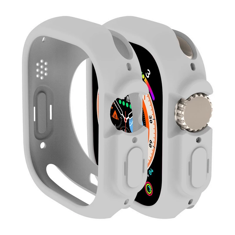 Suitable for Apple Watch 8 Ultra 49MM Protective Case TPU Silicone Refreshing Candy Color