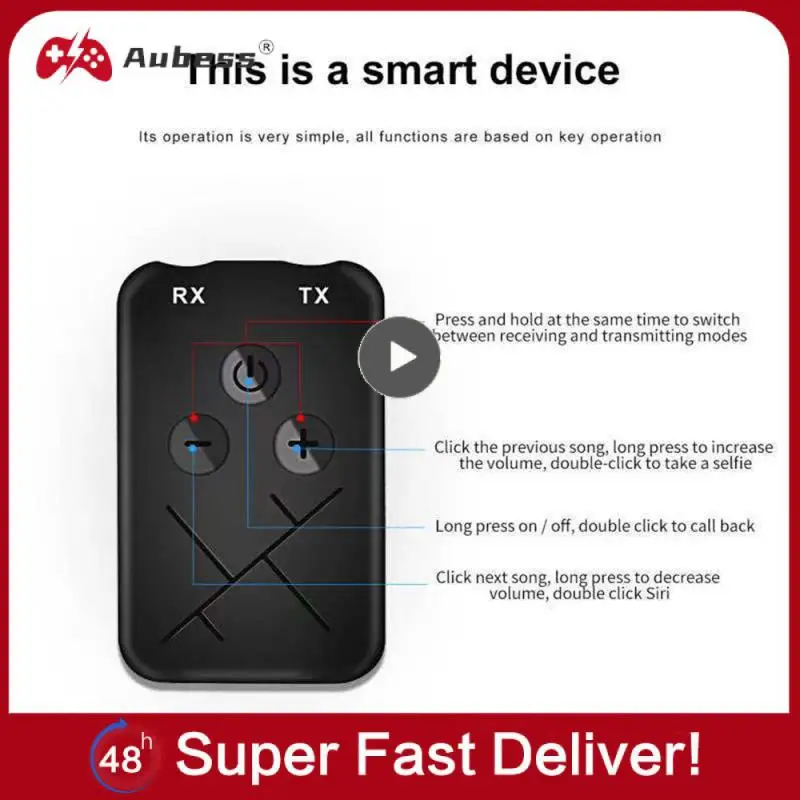 

5.0 Audio Receiver Low Latency Car Adapter Aptx Wireless Aux 2 In 1 Stereo Receiver Transmitter Rca