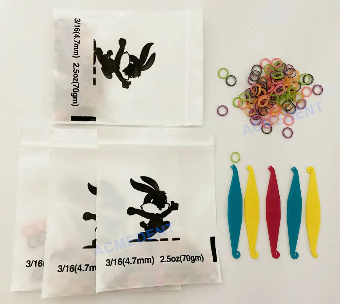 

Стоматологические Ортодонтические эластичные детали красочные 3/16 oz свет Tucker