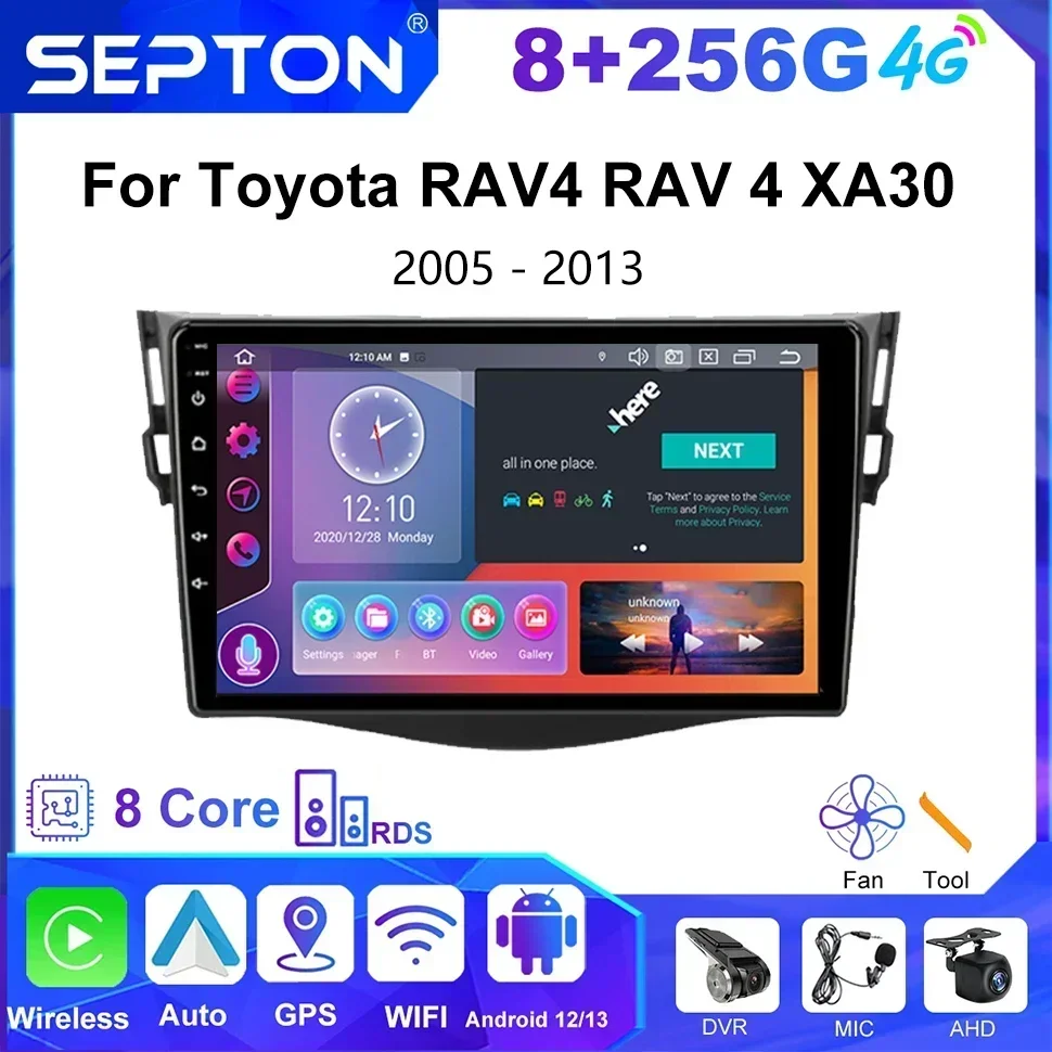Автомобильный радиоприемник SEPTON 9 дюймов на базе Android для Toyota RAV4 RAV 4 XA30 2005-2013