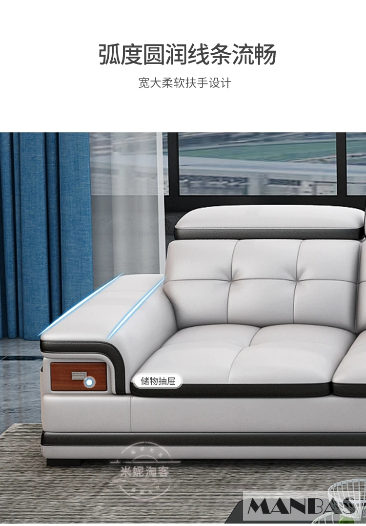 Linlamlim Роскошный секционный диван из натуральной кожи с регулируемыми