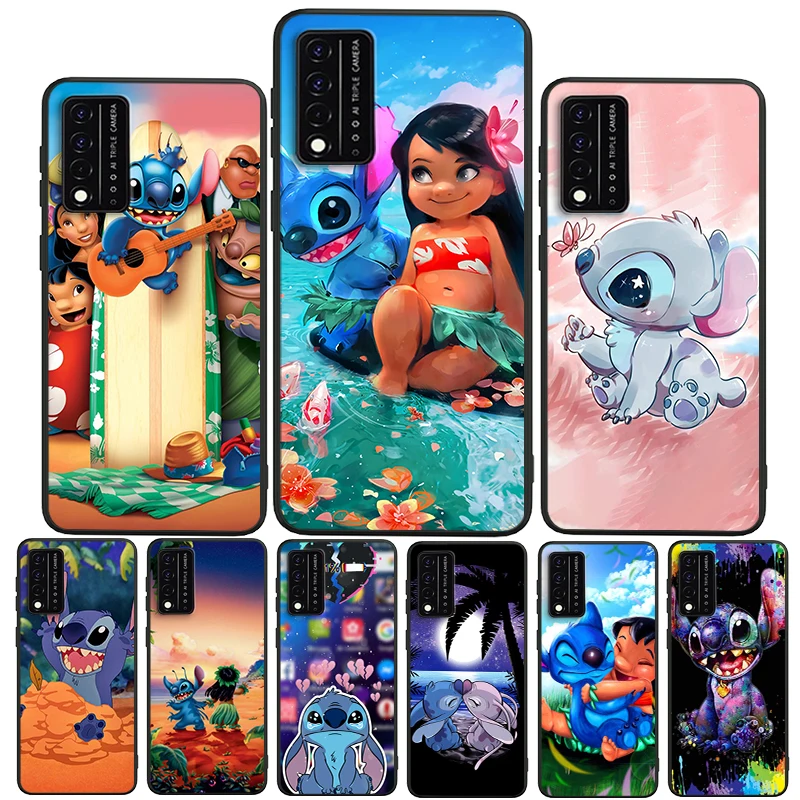 

Cute Cartoon Stitch For T-Mobile REVVL V+ 5G T-Mobile REVVL 4 4+ Black luxury Silicone Soft Funda Phone Capa Case