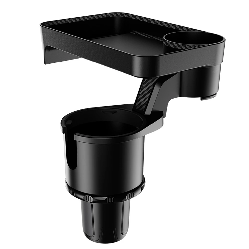 

2In1 Car Multi-Function Tray Water Cup Holder Cup Holder Extender 360 Degree Rotating Dinner Plate Beverage Holder L