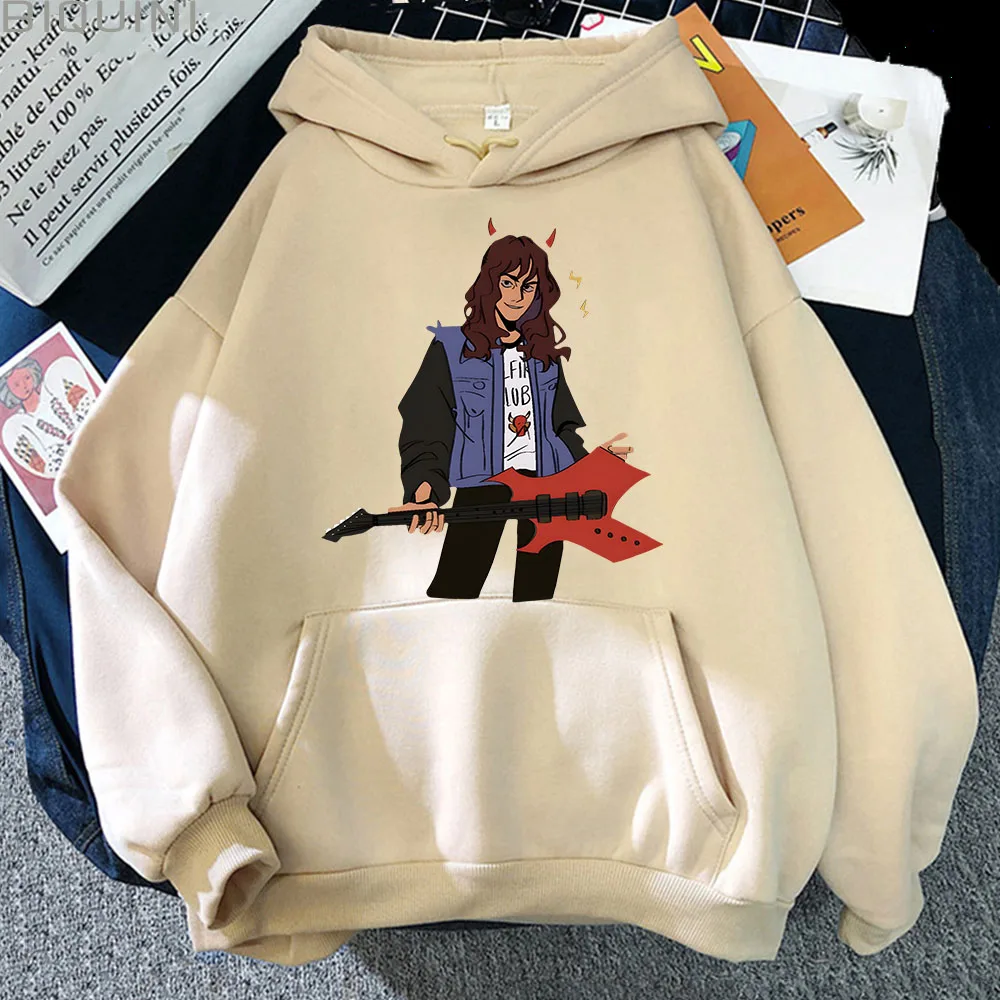 

Eddie Munson Hoodies Guitar graphic Cartoon Sweatshirts Long Sleeve K Pop Clothes Autumn/Winter Hooded Men/Women Print Pullover