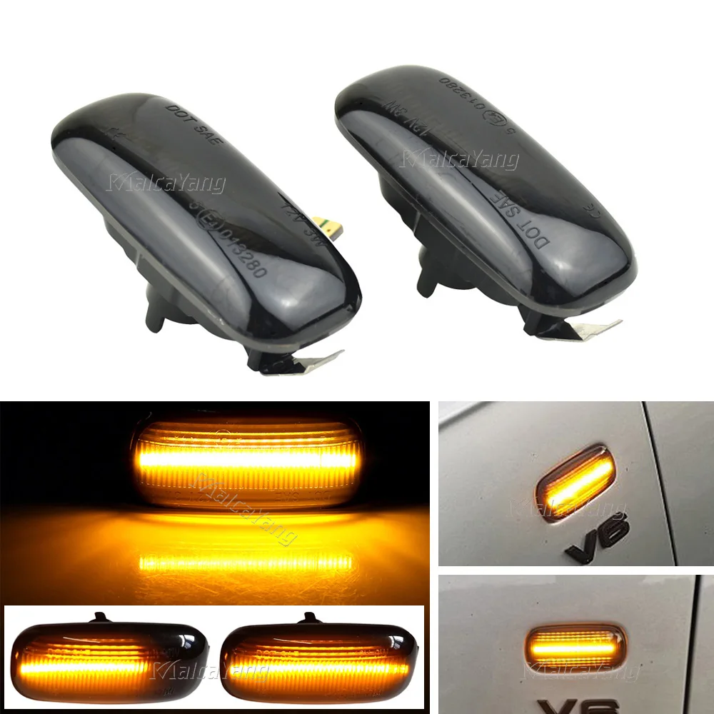 

2 pieces Led Dynamic Side Marker Light Turn Signal Light For Audi A3 S3 8P A4 B6 B8 B7 S4 RS4 A6 S6 C5 Sequential Flashing Lamp