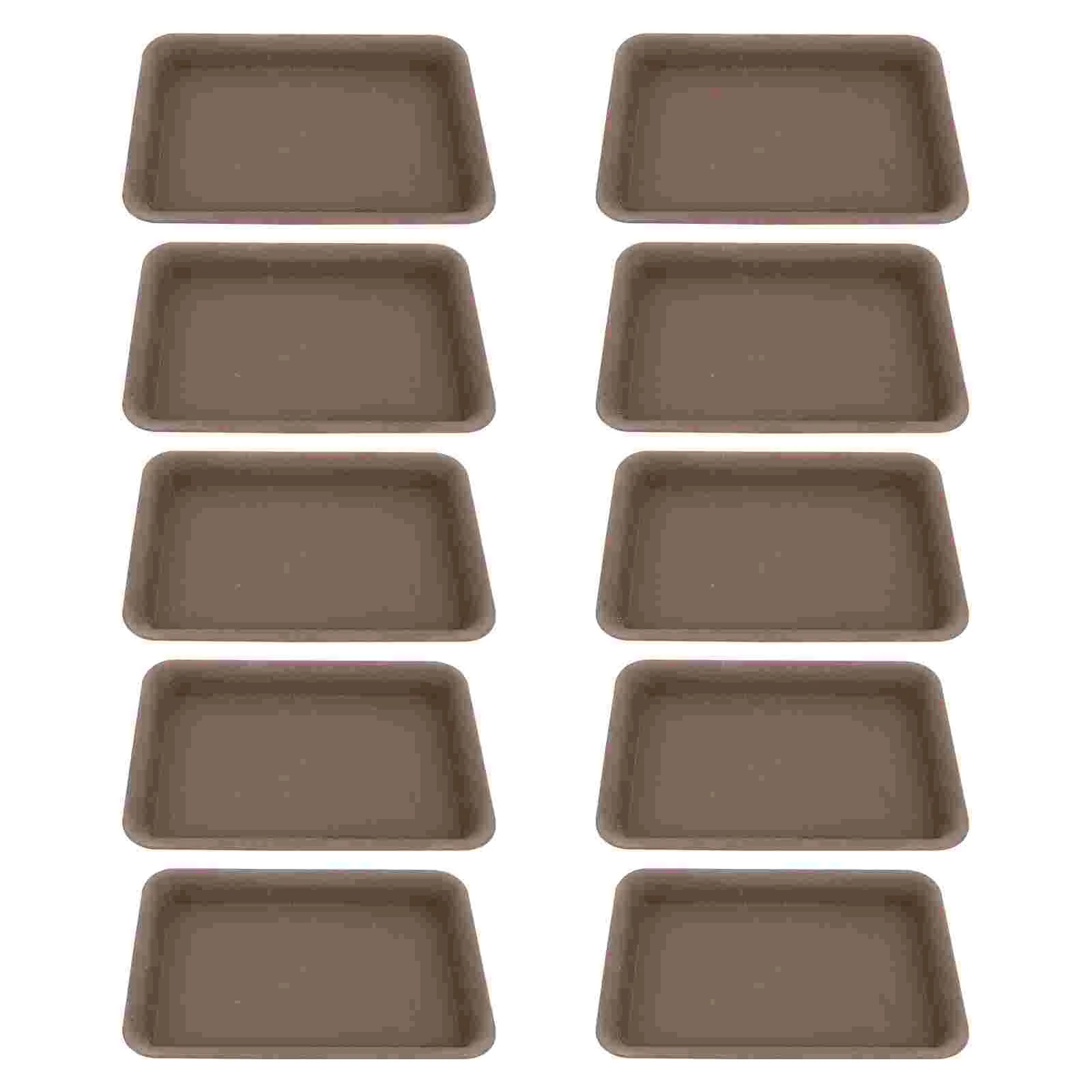 

10Pcs Rectangular Plastic Flower Pot Trays Outdoor Gardening Pot Trays for Home