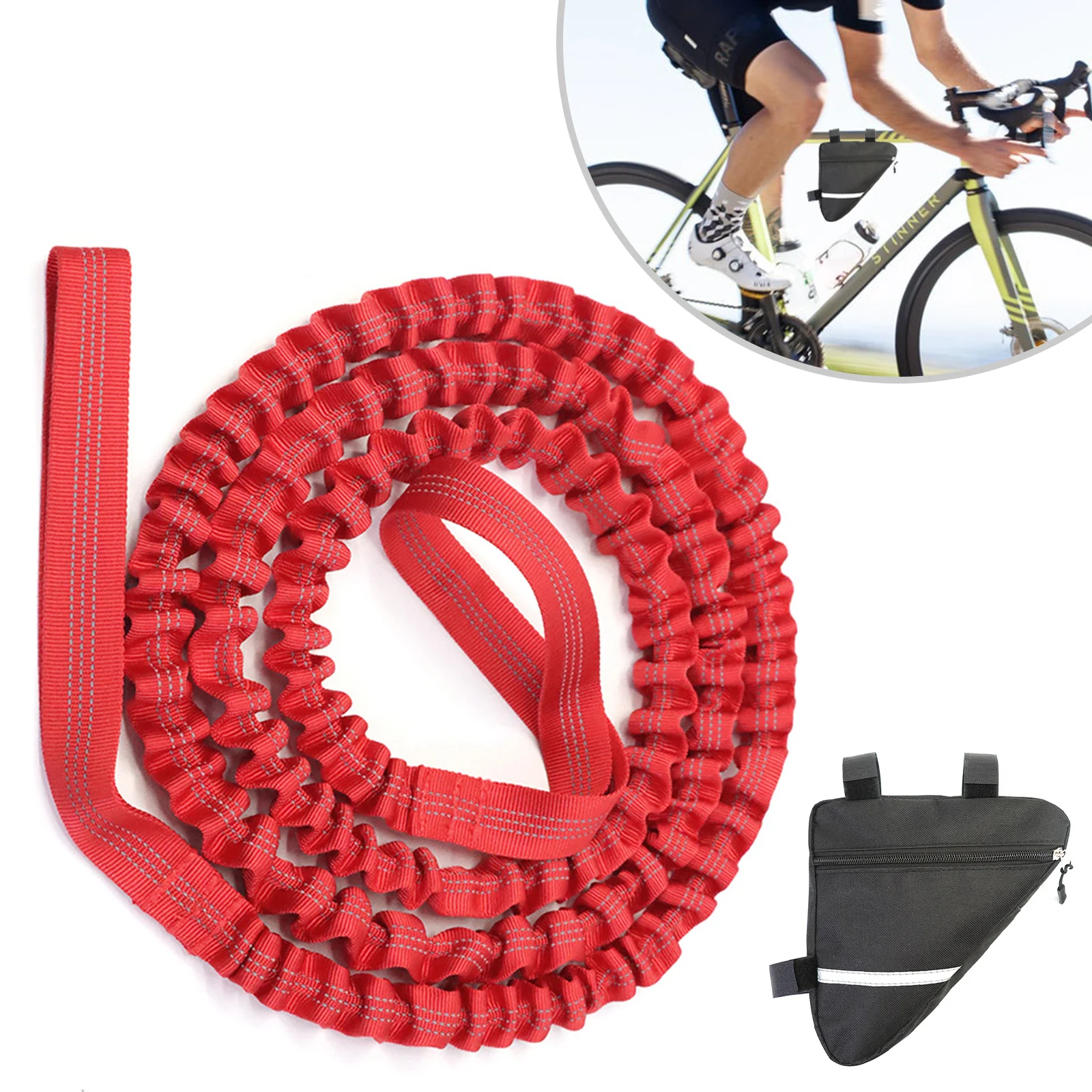 

Mountain Bike Elastic Leash Belt Traction Rope Parent-Child Mtb Bike Towing Rope Ebike Cycling Safety Equipment Outdoor Tool