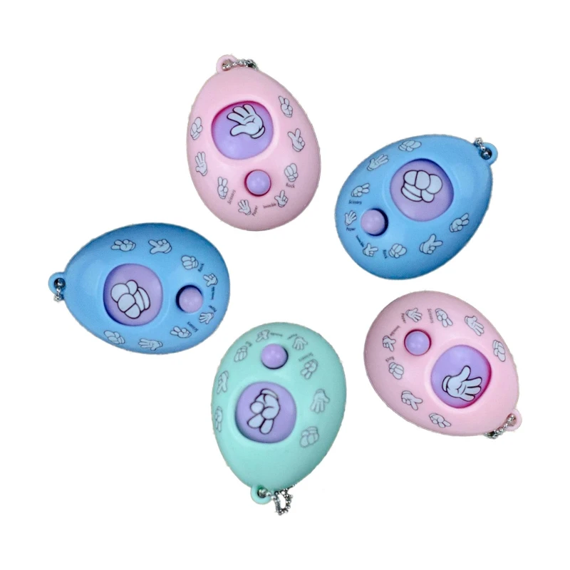 

Decompression Key Chain 5Pcs Finger Guessing Capsule Toy Rock Paper Scissor Play Egg Pendant for Office Stress Therapy 2022 New