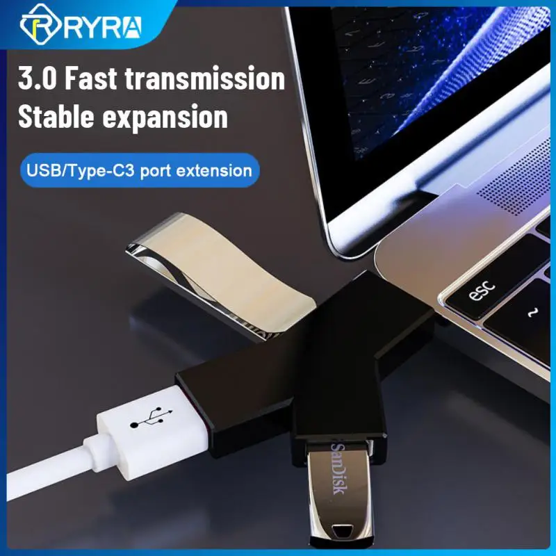 

RYRA New 3-IN-1 USB-C Hub Y-shaped Type-c 3.1 USB 3.0 HUB Extender Adapter For Macbook Xiaomi Samsung S20 USBC OTG Connector