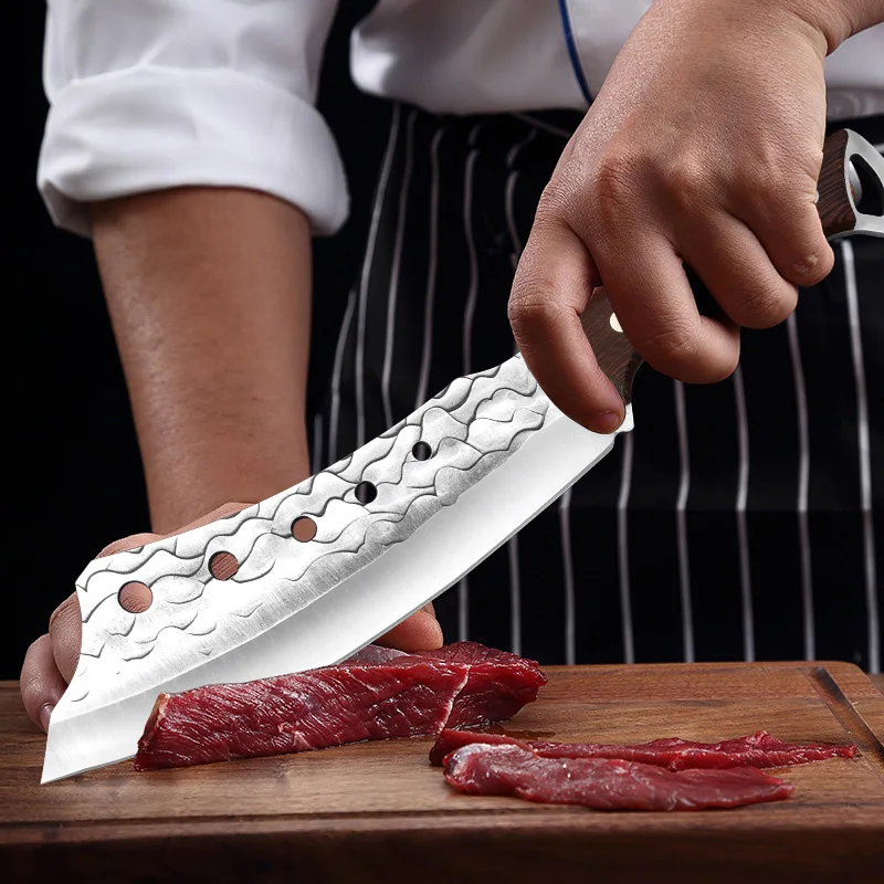 8 дюймов кованый нож мясника ручной работы мясницкий для мяса измельчения костей