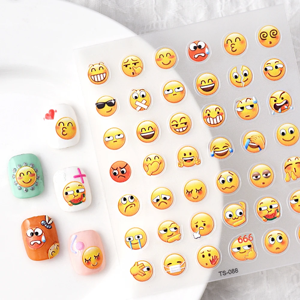 

Наклейка для ногтей 5D TS-088 Expressions Smile s, самоклеящиеся слайдеры, наклейки, переводная лента для ногтей