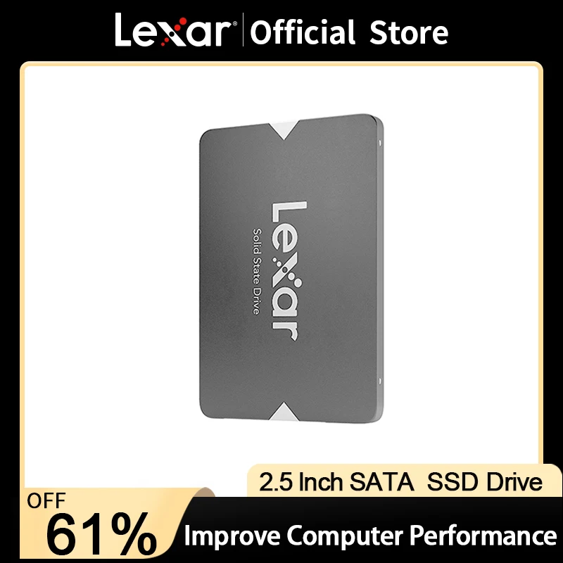 

Lexar Official NS100 SSD 128GB 256GB 512GB 1TB 2TB SSD Drives 2.5 inch Internal Solid State Hard Disk Disc For Desktop PC Laptop