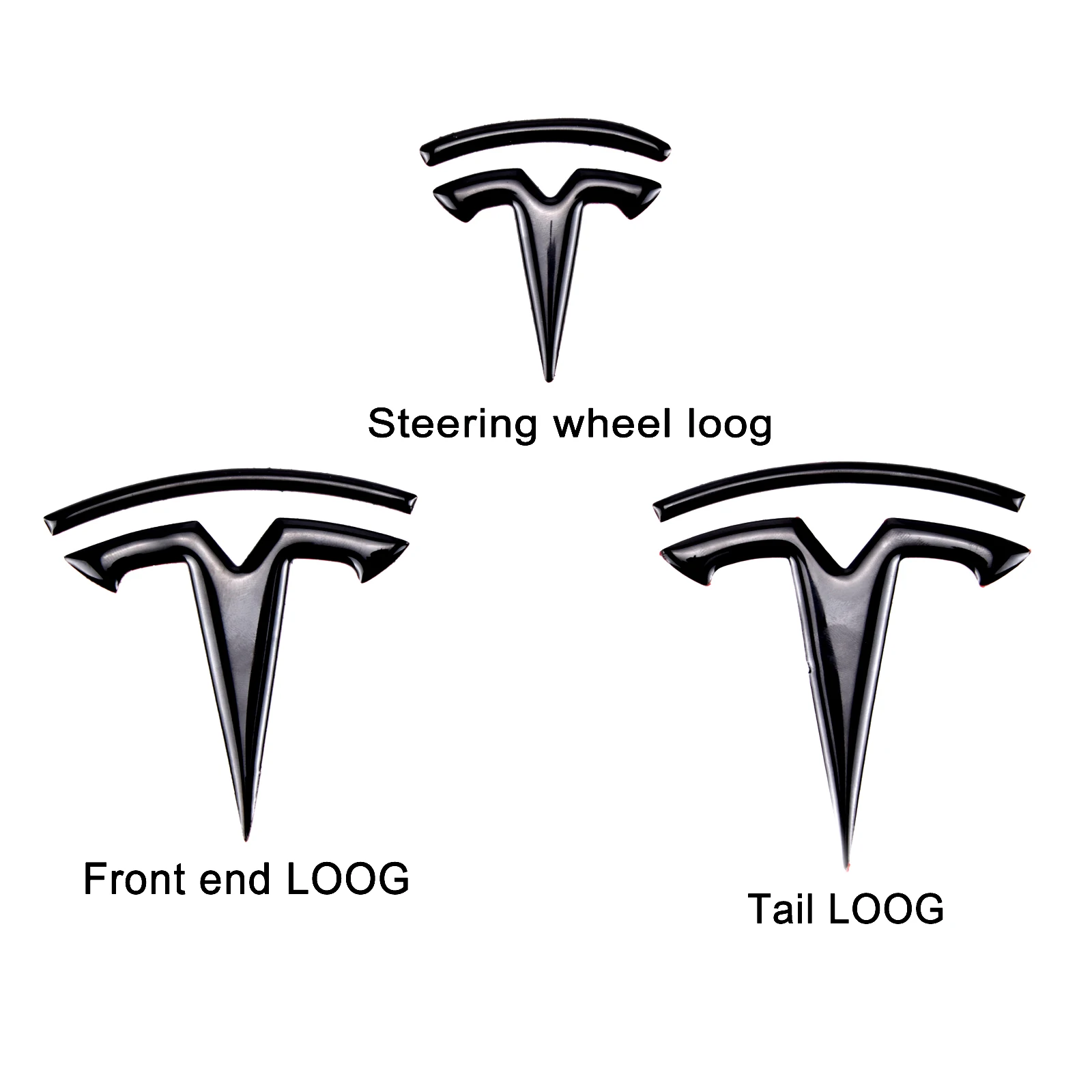 

Наклейка на передний и задний руль Tesla, 3 шт.