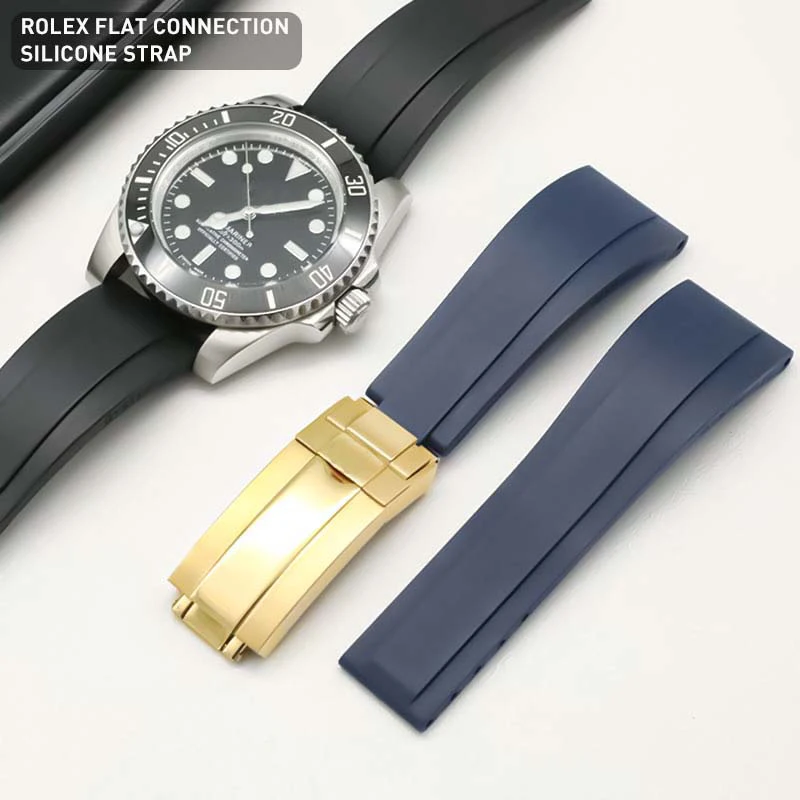 

Ремешок силиконовый для часов 20, резиновый браслет для часов Daytona Submariner yach- Master GMT Explorer