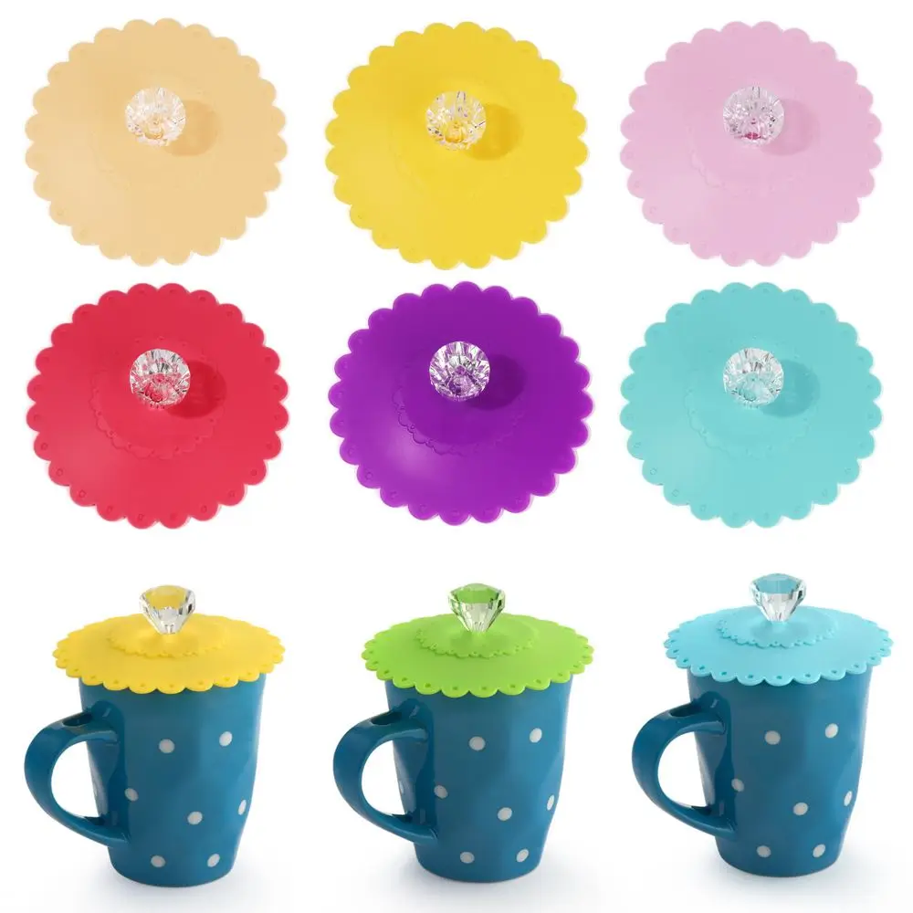 

Durable Coffee Mug Reusable Heat Preservation Sealed Cover Suction Lid Cup Cover Anti-dust