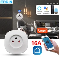 erdin israel wifi smart house plug socket 16a tuya smart life app work with alexa google home intelligent power outlet 220v
