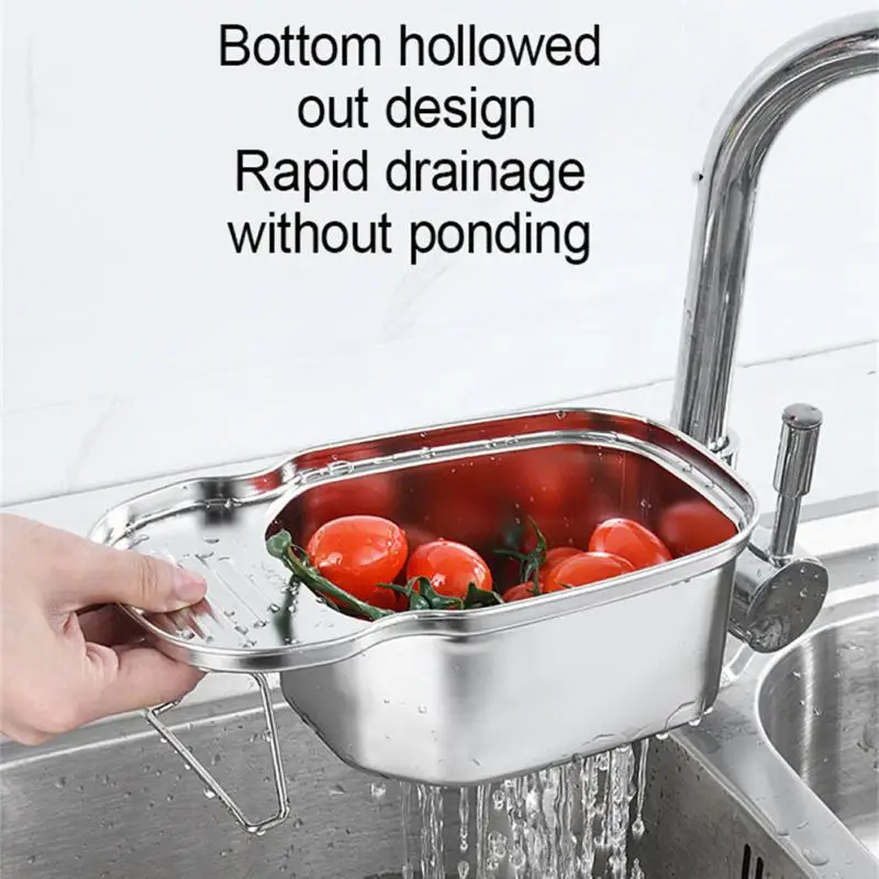 

Сливная корзина для кухонной раковины, полка для хранения овощей и фруктов, седельный тип раковины для мыла, губки, щеток, держатель, сливные...