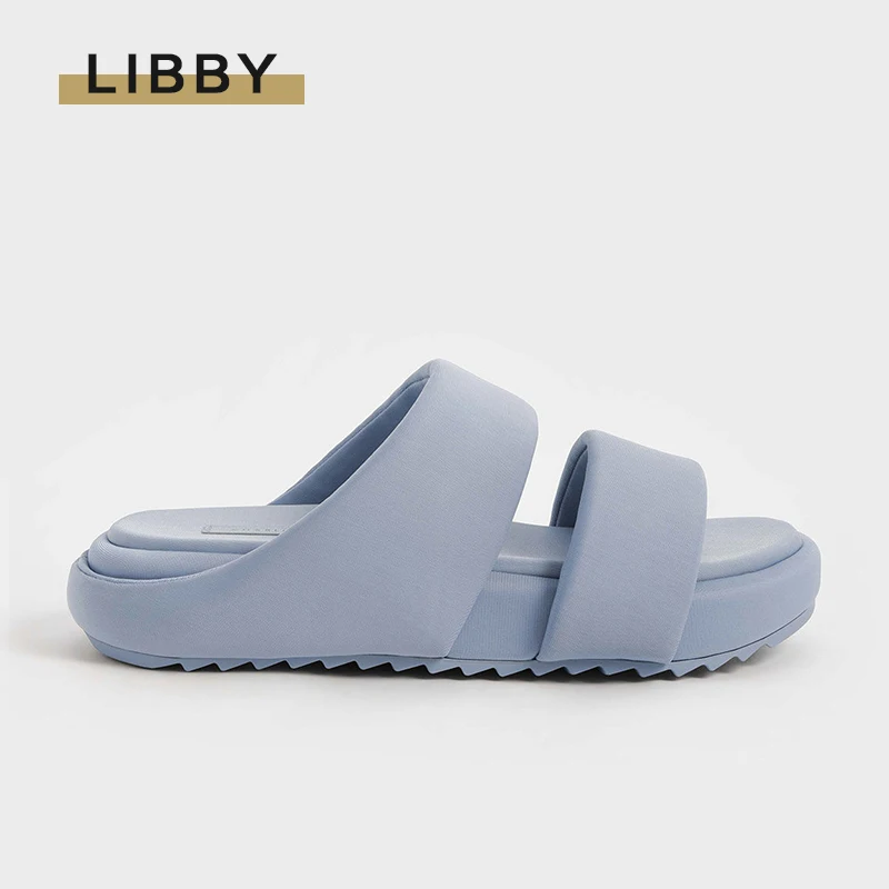 

Summer Women Recycled Polyester Padded Slide Sandals Flats Mules Shoes Designers Slip On Outdoor Sandals Comfortab Slippers