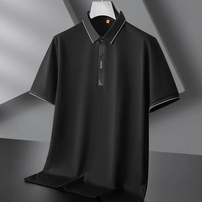 Мужская хлопковая рубашка-поло с коротким рукавом, размеры XL, 2XL, 3XL, 4XL5XL, 6XL7XL